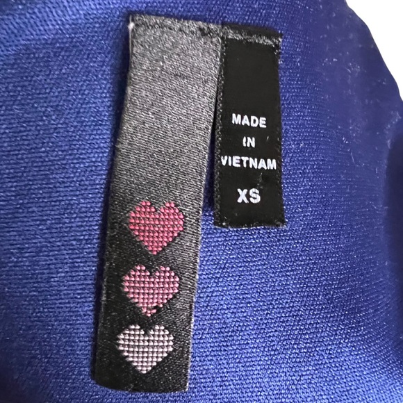 Three Hearts Blue Lace Detail Fit and Flare Dress - Picture 6 of 6